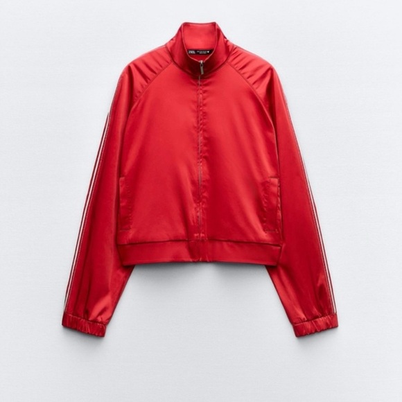 Zara Red Track Jacket - Picture 2 of 8